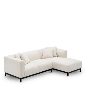 Luxus Elfenbeinweißes Ecksofa in L-Form für moderne Designer-Wohnzimmer Vorderansicht von Luxury Group International