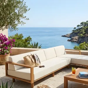 Luxus Ecksofa in L-Form mit rechter Chaiselongue Lifestyle-Ansicht von Luxury Group International