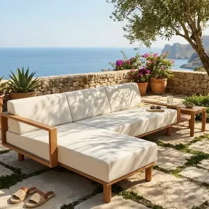 Luxus Ecksofa mit linker Chaiselongue & rechter Sockeltisch-Design Lifestyle-Ansicht von Luxury Group International