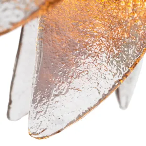 Lustre en Cristal à Motif Feuille de Luxe avec Structure Dorée - Luminaire Lustre Vue détaillée par Luxury Group International