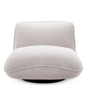 Luxuriöser hellgrauer Outdoor-Liegestuhl mit schwarzem Gestell – 85,5 cm – Luxuriöse Hotelmöbel Vorderansicht von Luxury Group International
