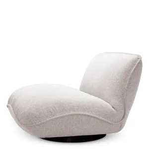 Luxuriöser hellgrauer Outdoor-Liegestuhl mit schwarzem Gestell – 85,5 cm – Luxuriöse Hotelmöbel Seitenansicht von Luxury Group International