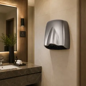 Luxury Low-Noise Automatic Hand Dryer with Induction Motor Technology Lifestyle View by Luxury Group International