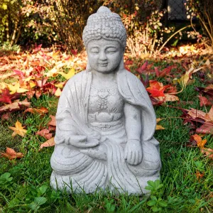 Sculpture Bouddha en Marbre de Luxe au Design Méditatif Assis - Sculpture Classique de Luxe Vue de face par Luxury Group International