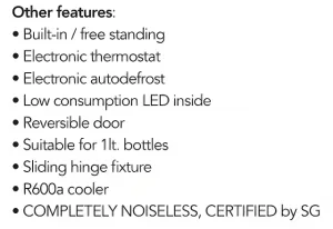 Luxury Mini Bar Cabinet with Thermoelectric Cooling Technology - 20 Litre Detail View by Luxury Group International