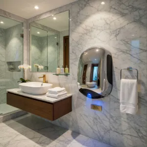 Luxury Mini Eco-Jet Automatic Hand Dryer with Compact Space-Saving Design Lifestyle View by Luxury Group International