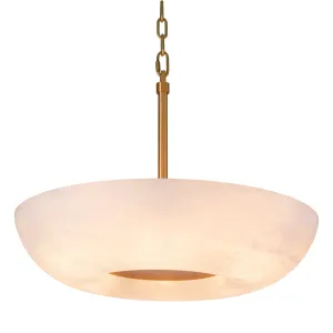 Lampada a Sospensione Moderna di Lusso in Bianco Caldo con Paralume a Disco in Vetro Satinato di Luxury Group International