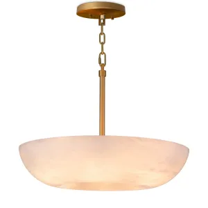 Lampada a Sospensione Moderna di Lusso in Bianco Caldo con Paralume a Disco in Vetro Satinato Vista laterale di Luxury Group International