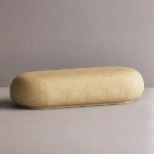 Luxus Moderne Geschwungene TV-Einheit aus Beton mit Skulpturalem Ovalem Design – Moderne Möbel von Luxury Group International