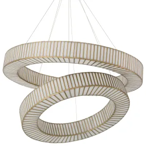 Lampadario a Sospensione LED Anello Moderno di Lusso – Elegante Lampadario Circolare a Strati Vista dettaglio di Luxury Group International