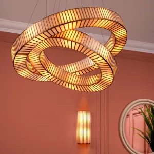 Lampadario a Sospensione LED Anello Moderno di Lusso – Elegante Lampadario Circolare a Strati Vista lifestyle di Luxury Group International