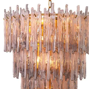 Luxus Murano Glas Kronleuchter mit kaskadierendem künstlerischem Design Detailansicht von Luxury Group International
