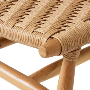 Luxuriöse natürliche braune geflochtene Holz-Esstühle – 2er-Set - Luxus Hotelmöbel Detailansicht von Luxury Group International
