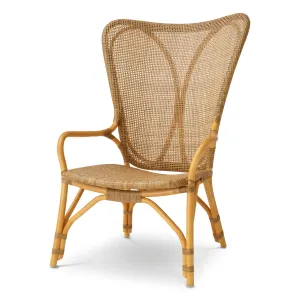 Luxury Natural Rattan High Back Armchair with Woven Cane Design - Luxury Armchair by Luxury Group International