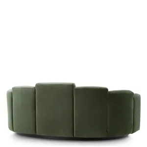 Luxus Samtsofa in Olivgrün für moderne Designer-Wohnzimmer Rückansicht von Luxury Group International
