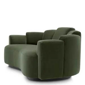 Luxus Samtsofa in Olivgrün für moderne Designer-Wohnzimmer Seitenansicht von Luxury Group International