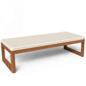 Luxury Outdoor Wooden Lounge Bench with Cushioned Seat by Luxury Group International