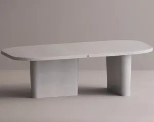 Luxury Oval Concrete Dining Table for Modern Indoor & Outdoor Living Spaces by Luxury Group International