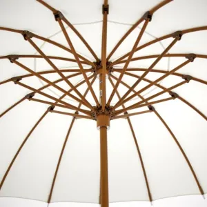 Parasol d'extérieur floral rose de luxe – Canopée fleurie artisanale Vue de dessous par Luxury Group International