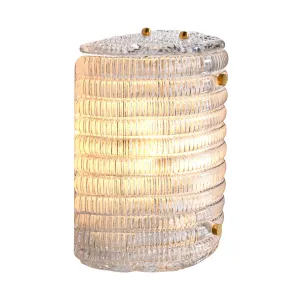 Applique Murale en Verre Cannelé de Luxe – Éclairage Moderne en Cristal Cylindrique par Luxury Group International