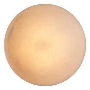 Luxury Round Alabaster Wall Sconce – Modern Ambient Designer Lighting Front View by Luxury Group International
