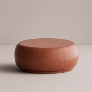 Table Basse Ronde de Luxe au Design Sculptural Imitation Pierre par Luxury Group International