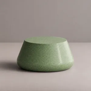 Luxus Runder Beton-Couchtisch mit Skulpturaler Verjüngter Basis - Runder Couchtisch von Luxury Group International