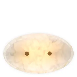 Luxury White Round Glass Wall Lamp with Layered Disc Design & Golden Frame - Luxury Hotel Furniture Front View by Luxury Group International