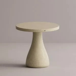 Luxury Round Pedestal Concrete Table for Elegant Indoor & Outdoor Spaces by Luxury Group International