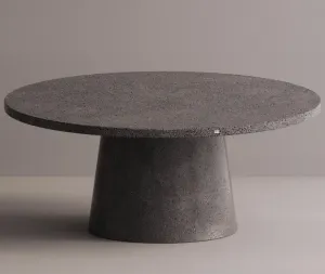 Luxury Round Pedestal Stone Dining Table for Indoor & Outdoor Living Spaces (L SIZE) by Luxury Group International