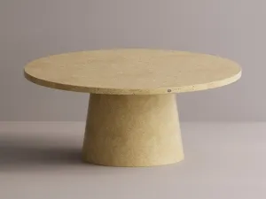 Luxury Round Pedestal Stone Dining Table for Indoor & Outdoor Living Spaces (L SIZE) by Luxury Group International