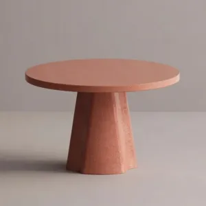 Luxury Round Red Dining Table – Modern Designer Pedestal Table by Luxury Group International