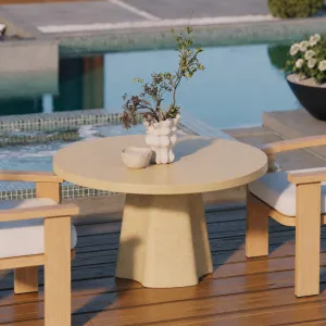 Luxury Round Yellow Dining Table – Modern Designer Pedestal Table Lifestyle View by Luxury Group International