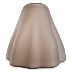 Luxury Sand-Toned Designer Glass Vase Front View by Luxury Group International