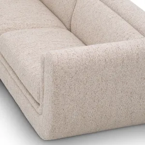 Luxus Skulpturales Beiges Sofa mit Geschwungener Form und Kokon-Silhouette Detailansicht von Luxury Group International