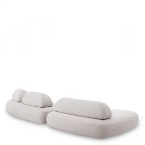 Luxury Living Room & Hotel Modular Sofa Beige 2-Piece - Living Room & Hotel Furniture Back View by Luxury Group International