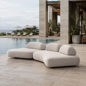 Luxury Living Room & Hotel Modular Sofa Beige 2-Piece - Living Room & Hotel Furniture Lifestyle View by Luxury Group International