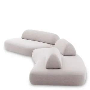 Luxury Living Room & Hotel Modular Sofa Beige 2-Piece - Living Room & Hotel Furniture Side View by Luxury Group International