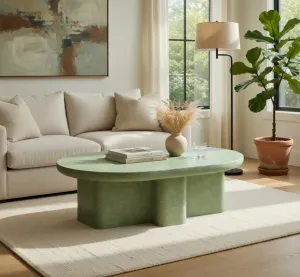 Table Basse Sculpturale en Béton de Luxe pour Espaces de Vie Contemporains Vue lifestyle par Luxury Group International