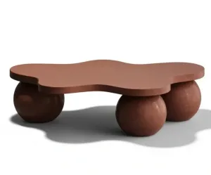 Table Basse Sculpturale en Béton de Luxe au Design Organique Moderne par Luxury Group International