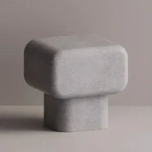 Luxury Sculptural Concrete Nightstand for Modern Bedroom Interiors by Luxury Group International
