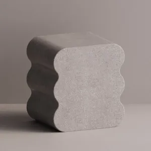 Luxury Designer Concrete Nightstand with Sculptural Modern Design by Luxury Group International