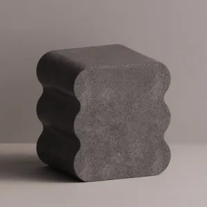 Luxury Designer Concrete Nightstand with Sculptural Modern Design by Luxury Group International