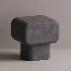 Luxury Sculptural Concrete Nightstand for Modern Bedroom Interiors by Luxury Group International