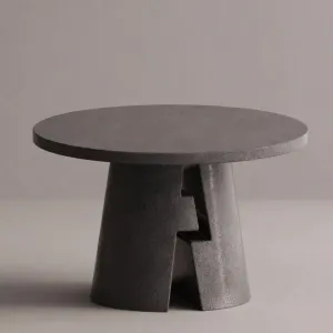 Luxury Sculptural Round Pedestal Table for Indoor & Outdoor Space by Luxury Group International