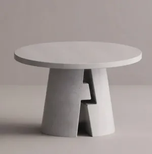 Luxury Sculptural Round Pedestal Table for Indoor & Outdoor Space by Luxury Group International