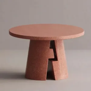 Luxury Sculptural Round Pedestal Table for Indoor & Outdoor Space by Luxury Group International