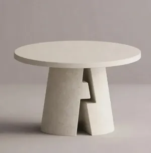 Luxury Sculptural Round Pedestal Table for Indoor & Outdoor Space by Luxury Group International