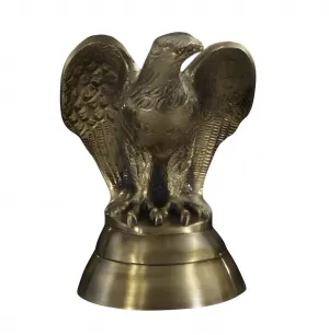 Luxury Spread-Wing Eagle Bronze Sculpture on Bell-Shaped Pedestal - Luxury Bronze Figure by Luxury Group International