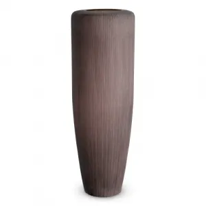 Luxury Stone Finish Tall Designer Vase Front View by Luxury Group International
